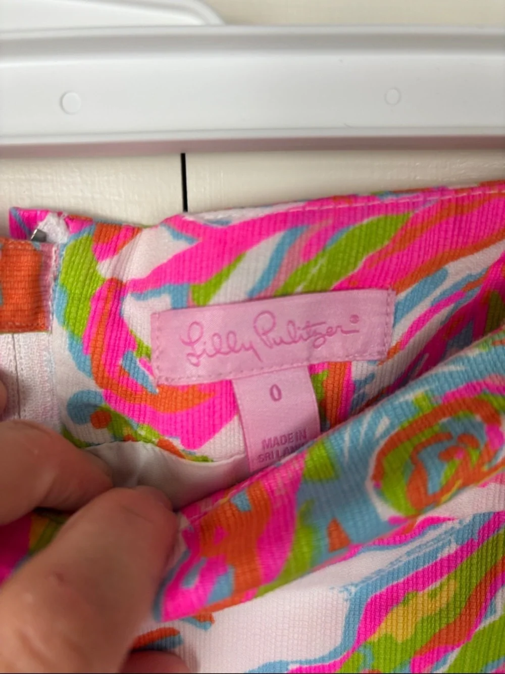 Lilly Pulitzer Neon Pink Multi-Color Printed Mini Skort - 0
